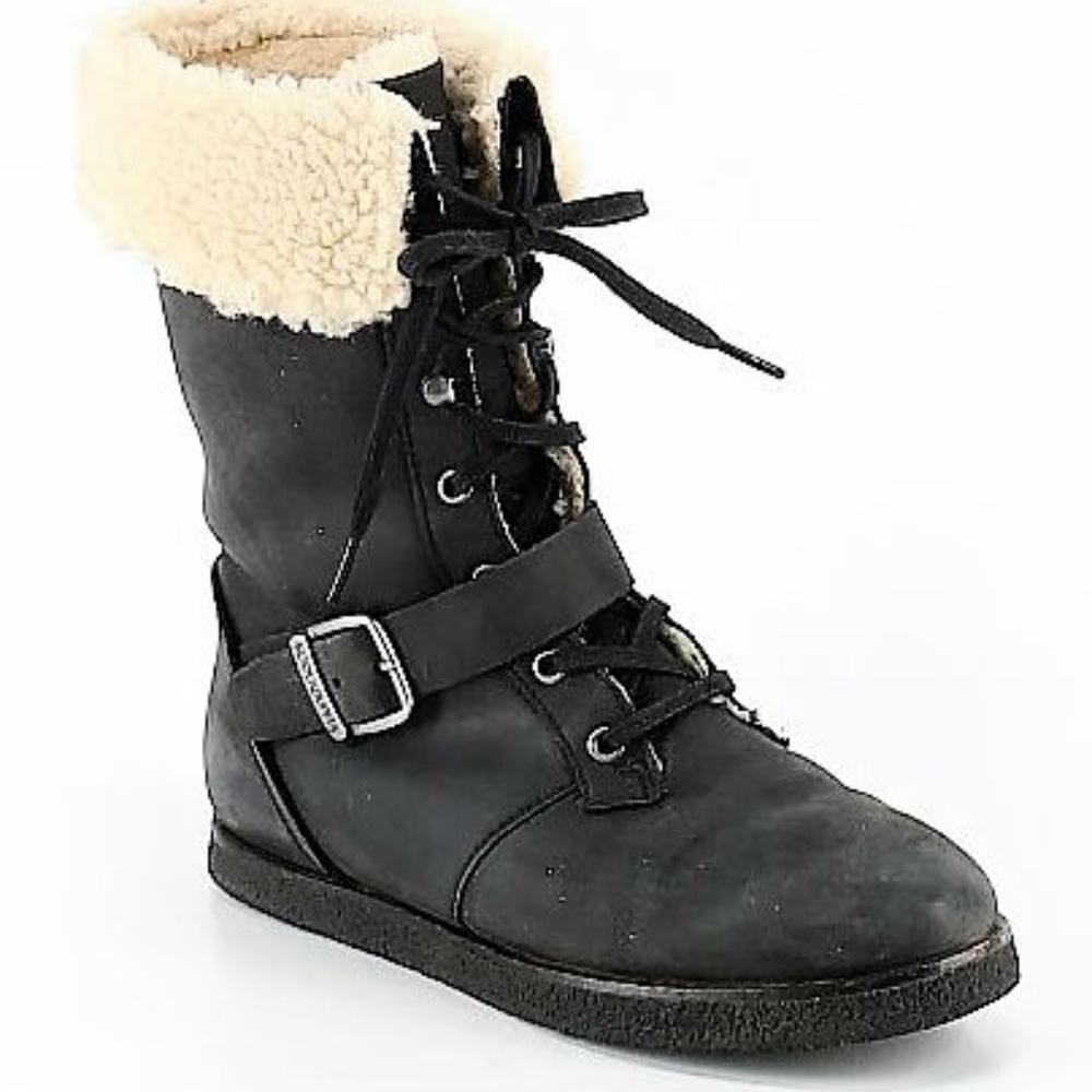 Koolaburra by Uggs Jovi Black Moto Style Boots